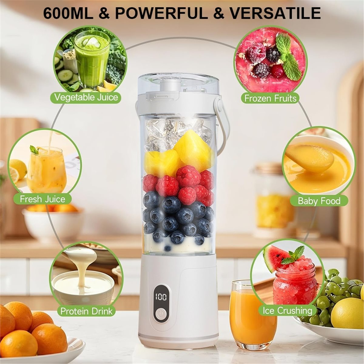RECOMENDAR】Licuadora eléctrica - Portable Blender Usb Rechargeable reseña y precio